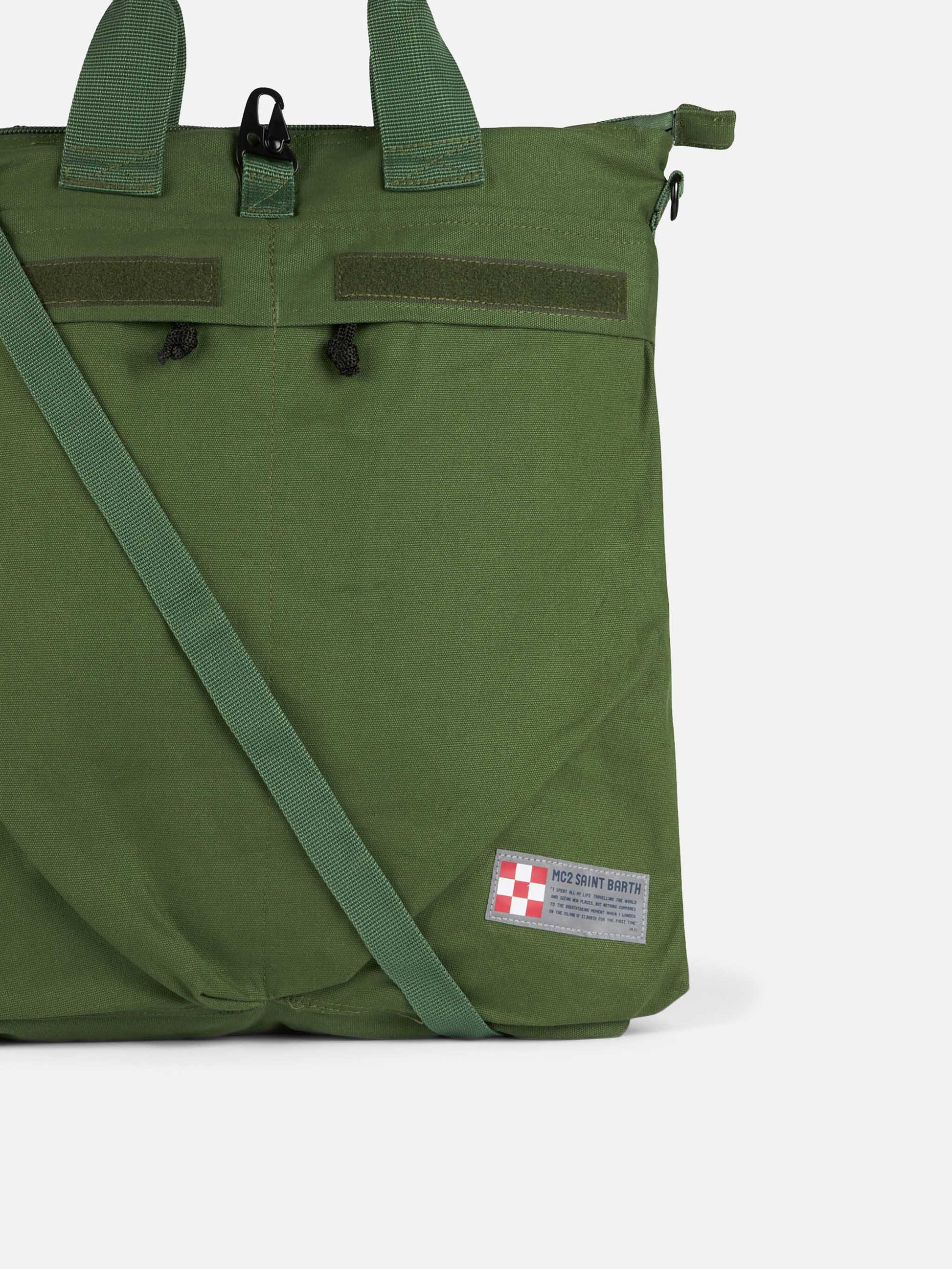Military green canvas backpack Helmut - MC2 Saint Barth