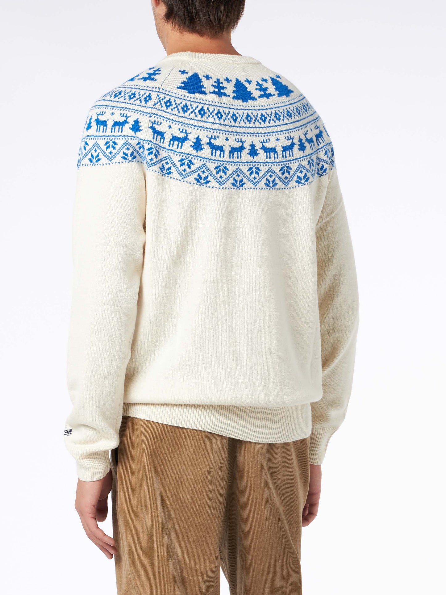 Herrenpullover mit „I'm not Saint“-Schriftzug