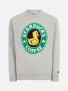 Herrenpullover mit Starducks-Kaffeeaufdruck