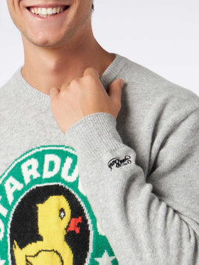 Herrenpullover mit Starducks-Kaffeeaufdruck