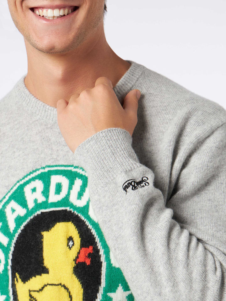 Herrenpullover mit Starducks-Kaffeeaufdruck