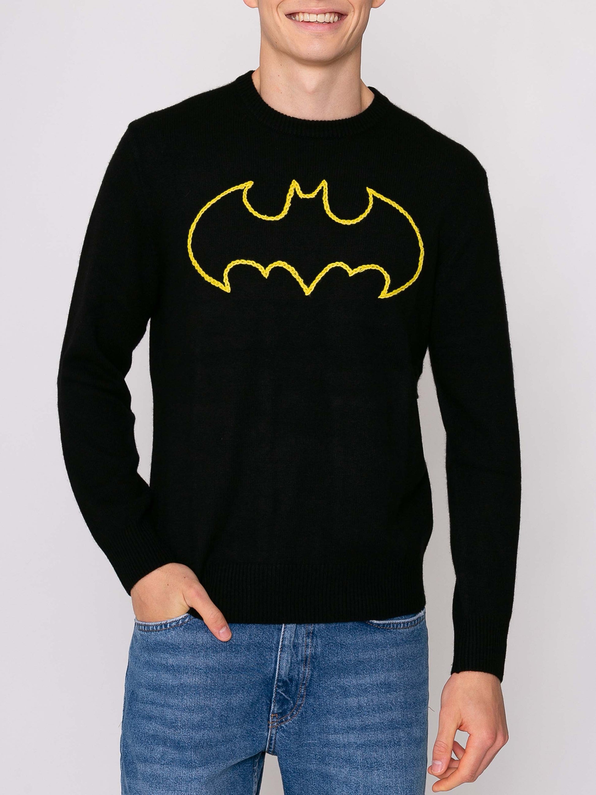 Man black sweater Batman logo | Warner Bros. Special Edition - MC2 Saint Barth