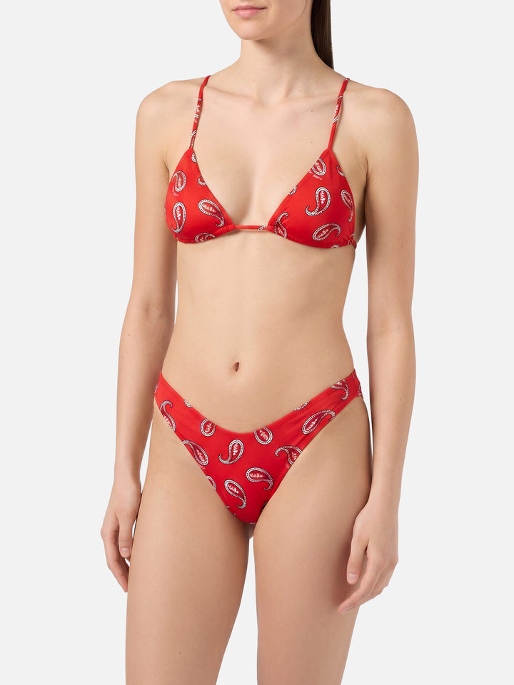 Naima Naomi pink crinkle bralette bikini