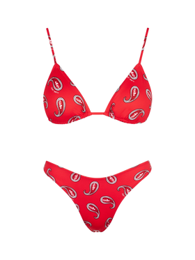 Woman triangle bikini with paisley print - MC2 Saint Barth