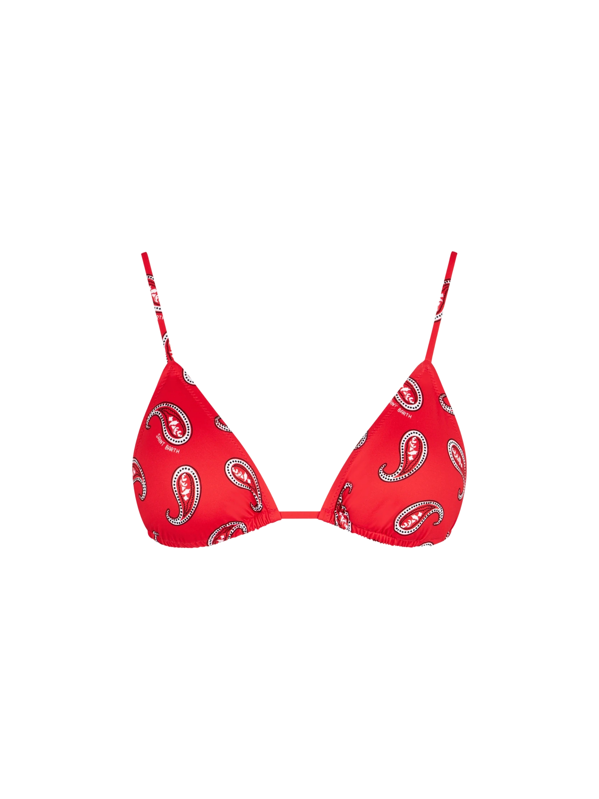 Woman triangle top with paisley print - MC2 Saint Barth