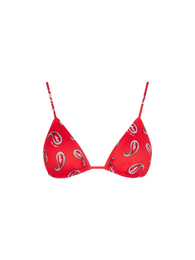 Woman triangle top with paisley print - MC2 Saint Barth