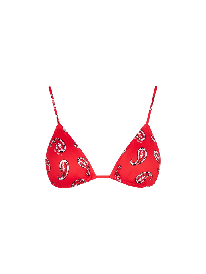 Woman triangle top with paisley print - MC2 Saint Barth