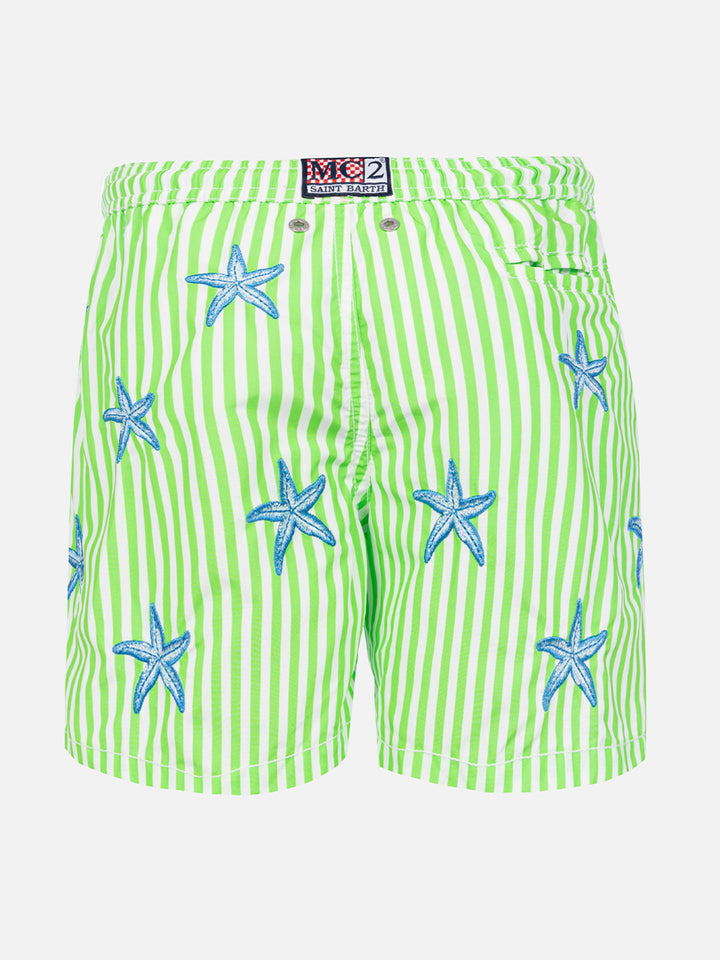 Man classic swim shorts with starfish embroidery - MC2 Saint Barth