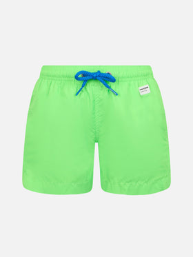Badeshorts für Jungen aus leichtem Stoff in Neongrün Jean Lighting Pantone | PANTONE® SPECIAL EDITION
