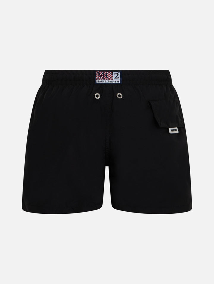 Boy lightweight fabric black swim shorts Jean Lighting Pantone | PANTONE® SPECIAL EDITION - MC2 Saint Barth