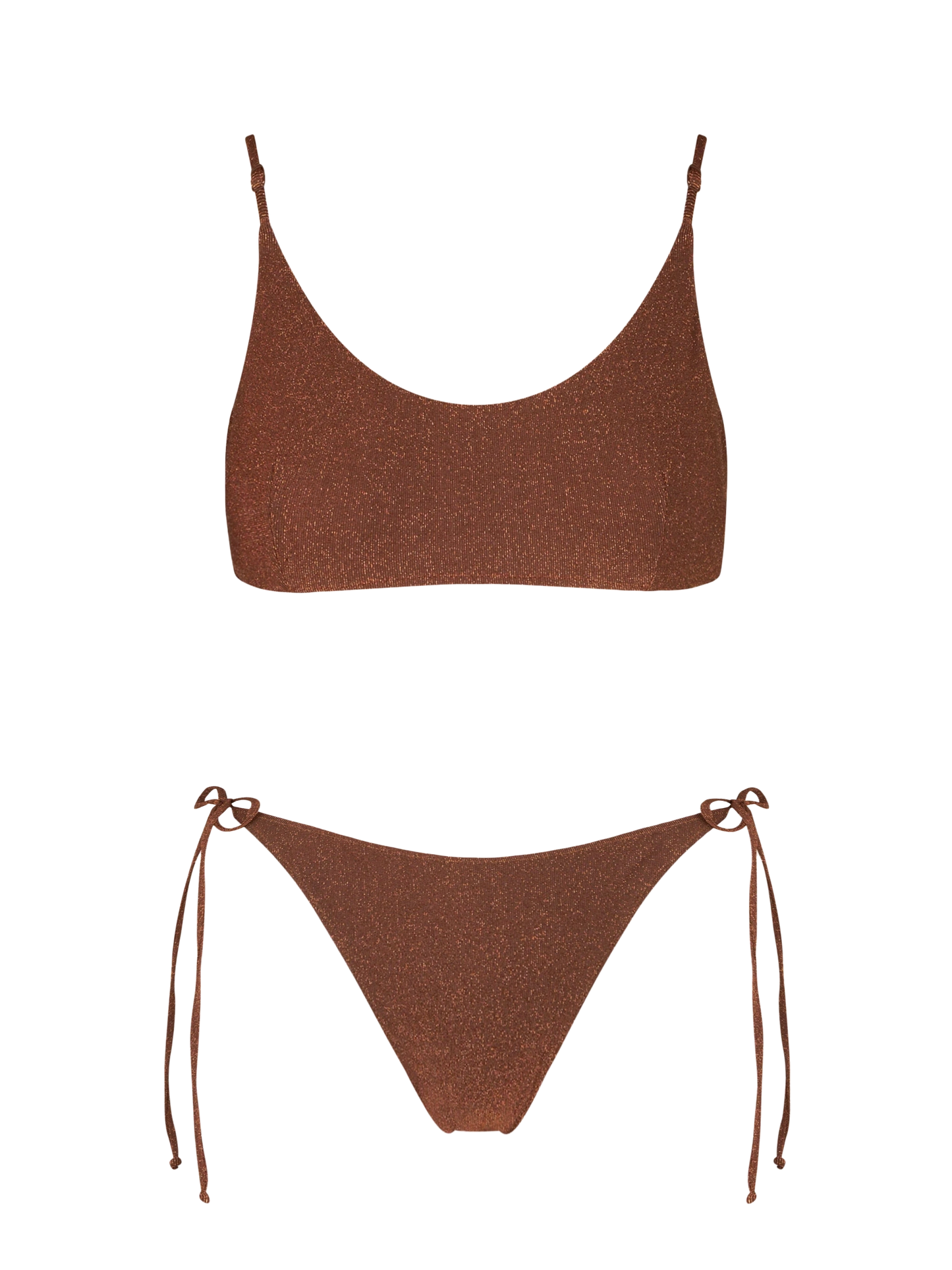 Woman brown lurex bralette bikini - MC2 Saint Barth
