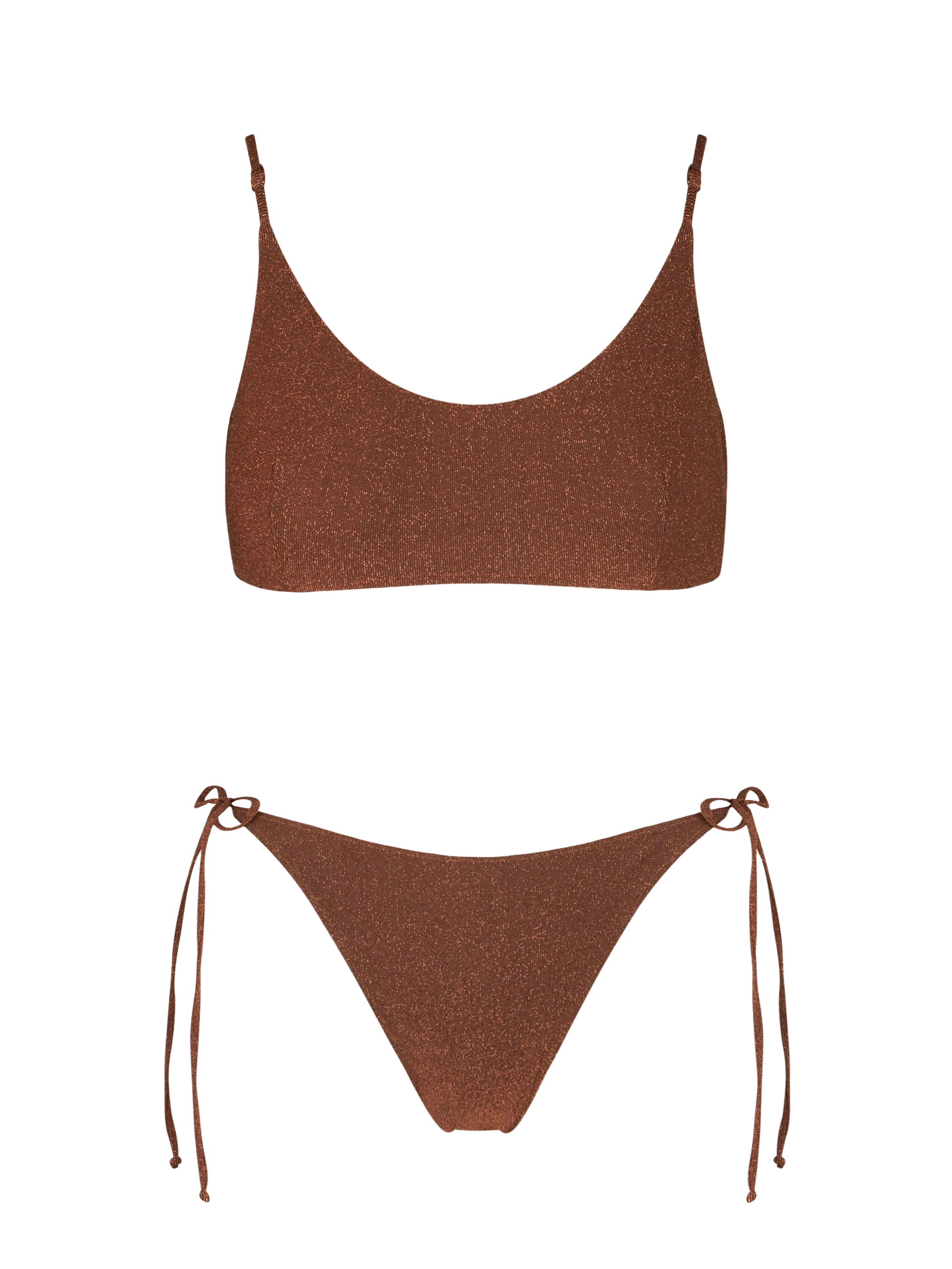Woman brown lurex bralette bikini - MC2 Saint Barth