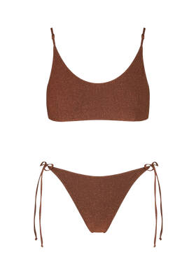 Woman brown lurex bralette bikini - MC2 Saint Barth