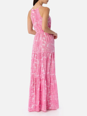 Langes Kleid Kaby mit Cut-outs und Paisley-Print für Damen