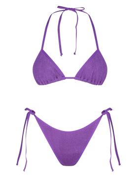 Woman purple crinkle triangle bikini - MC2 Saint Barth