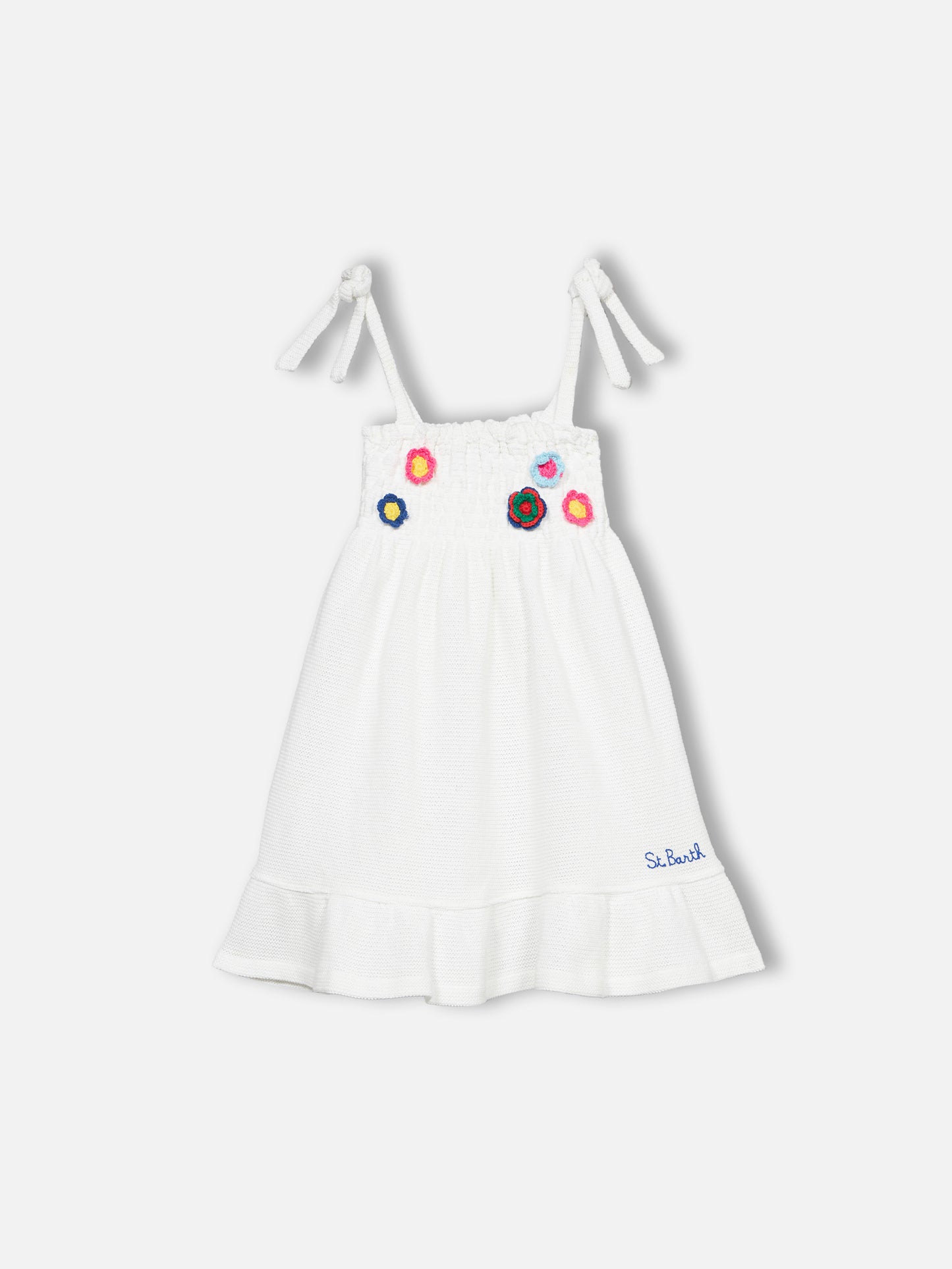Girl white crochet dress - MC2 Saint Barth