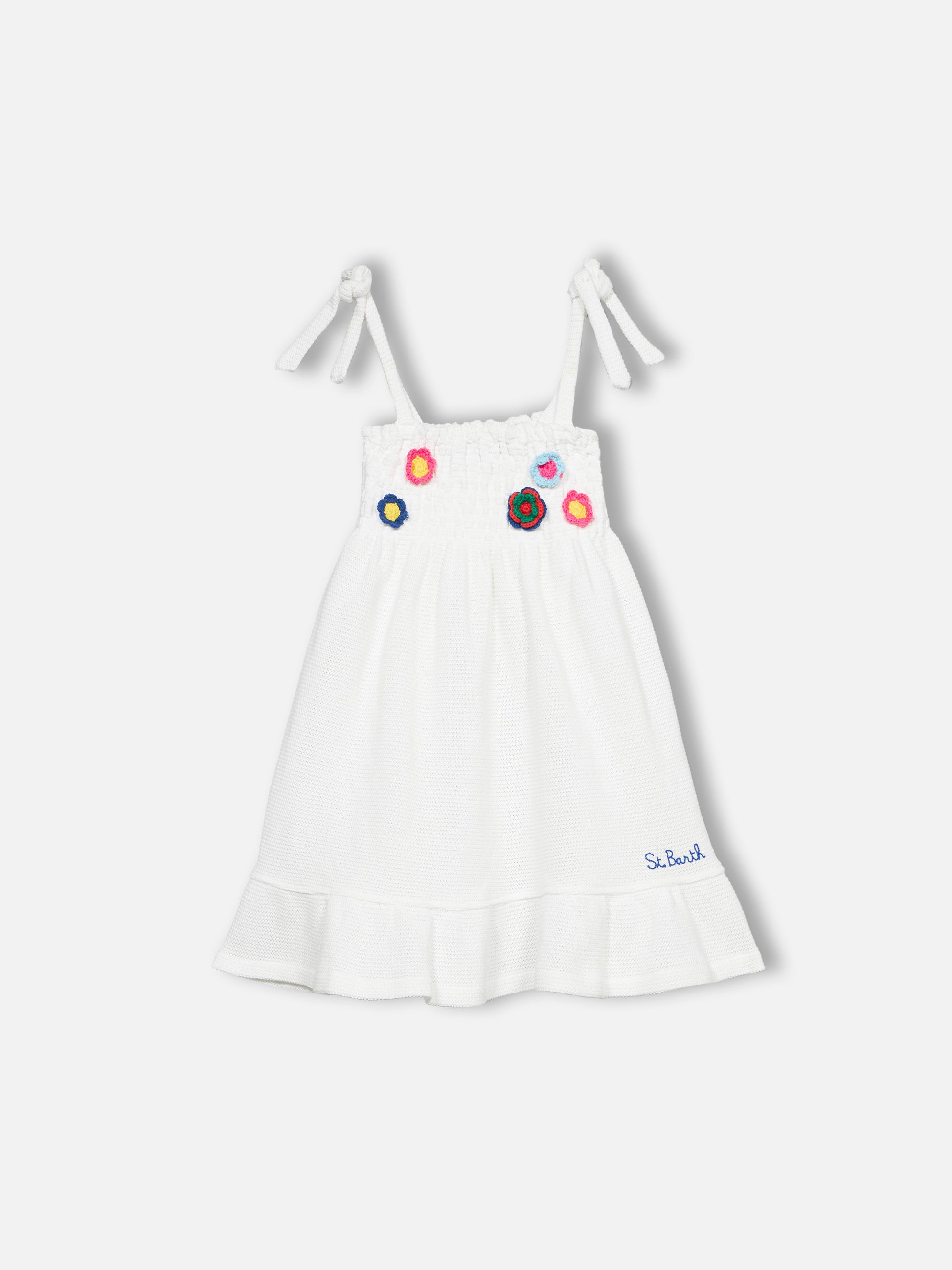 Girl white crochet dress - MC2 Saint Barth