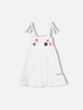 Girl white crochet dress - MC2 Saint Barth