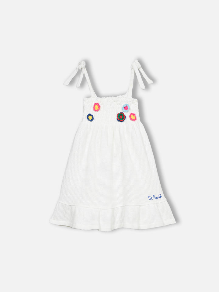 Girl white crochet dress - MC2 Saint Barth
