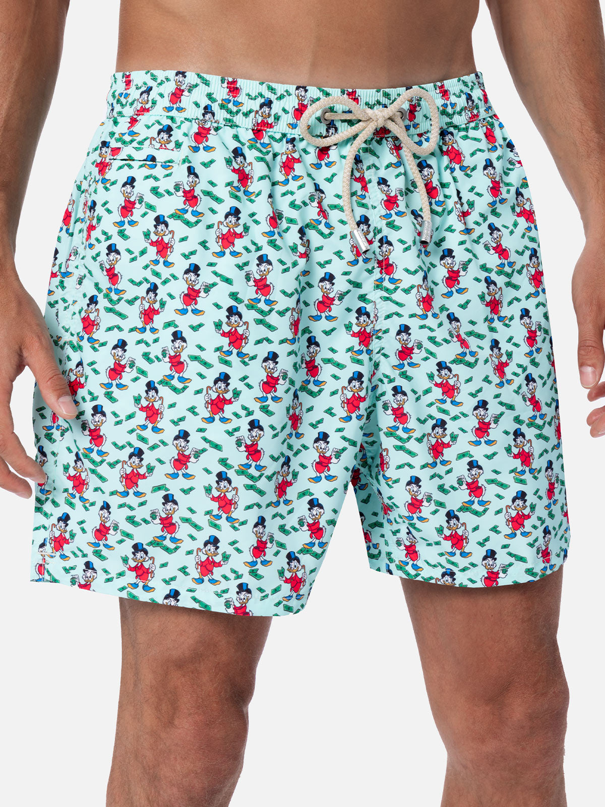 Man lightweight fabric swim-shorts Lighting Micro Fantasy with Scrooge print | DISNEY SPECIAL EDITION - MC2 Saint Barth