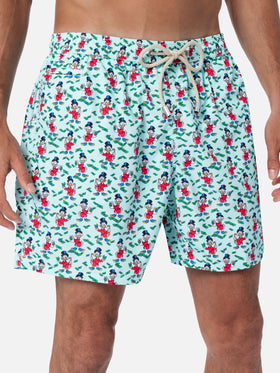 Man lightweight fabric swim-shorts Lighting Micro Fantasy with Scrooge print | DISNEY SPECIAL EDITION - MC2 Saint Barth