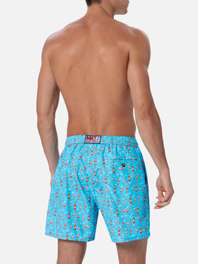 Man lightweight fabric swim-shorts Lighting Micro Fantasy with Aperol Spritz print | APEROL SPECIAL EDITION - MC2 Saint Barth