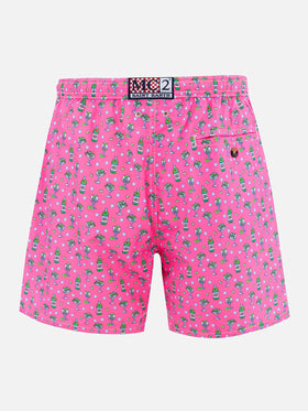 Man lightweight fabric swim-shorts Lighting Micro Fantasy with ice and cocktail print - MC2 Saint Barth