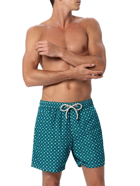 Man lightweight fabric swim-shorts Lighting Micro Fantasy with tie print - MC2 Saint Barth