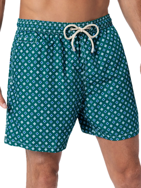 Man lightweight fabric swim-shorts Lighting Micro Fantasy with tie print - MC2 Saint Barth