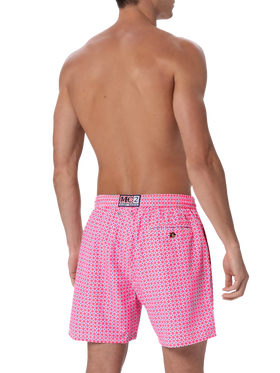Man lightweight fabric swim-shorts Lighting Micro Fantasy with tie print - MC2 Saint Barth