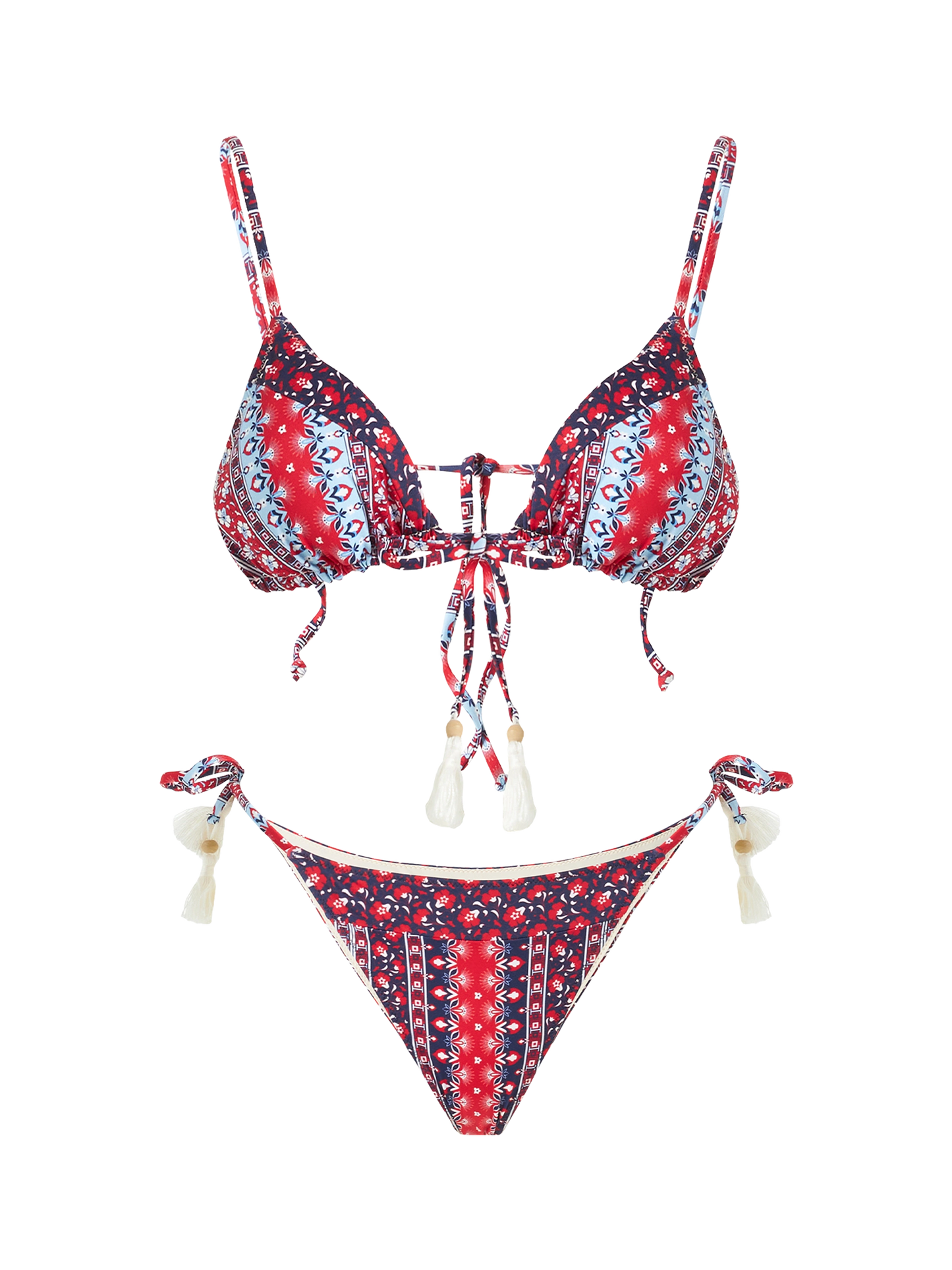 Freche Damen-Badehose mit Zigeuner-Print