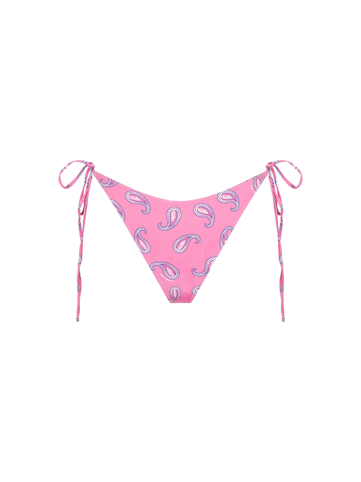 Woman bandeau bikini with paisley print