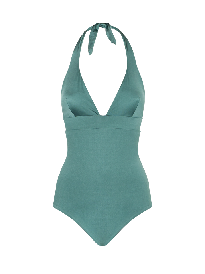 Woman sage green one piece swimsuit - MC2 Saint Barth