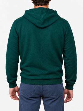 Mahony Woll-Kapuzenpullover in einfarbigem Grün 