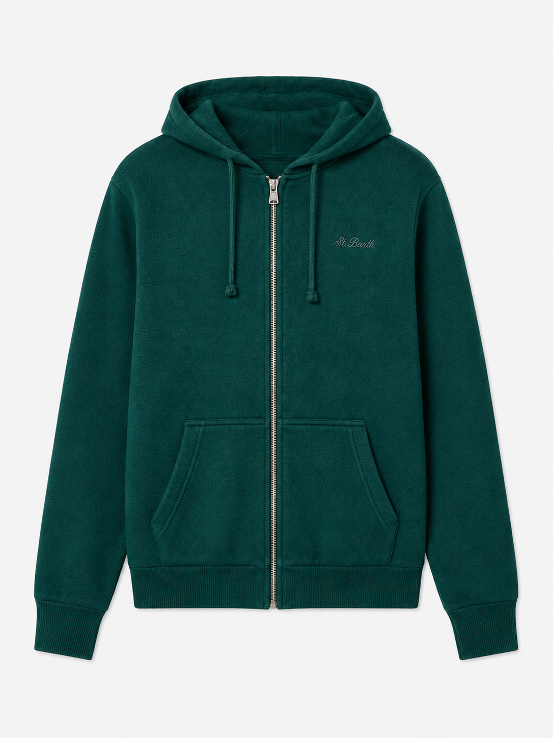 Mahony Woll-Kapuzenpullover in einfarbigem Grün 