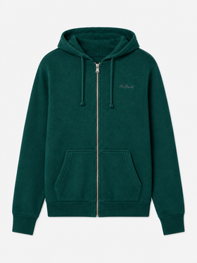 Mahony Woll-Kapuzenpullover in einfarbigem Grün 