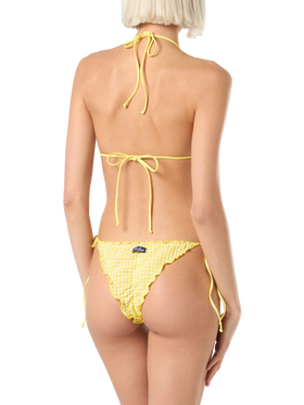 Woman seersucker classic triangle bikini Sagittarius Miami - MC2 Saint Barth