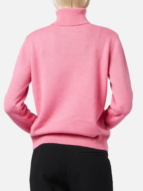 Pink turtleneck Moody in BLENDED CASHMERE