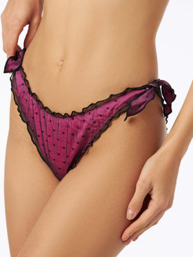 Pink swim briefs with tulle - MC2 Saint Barth