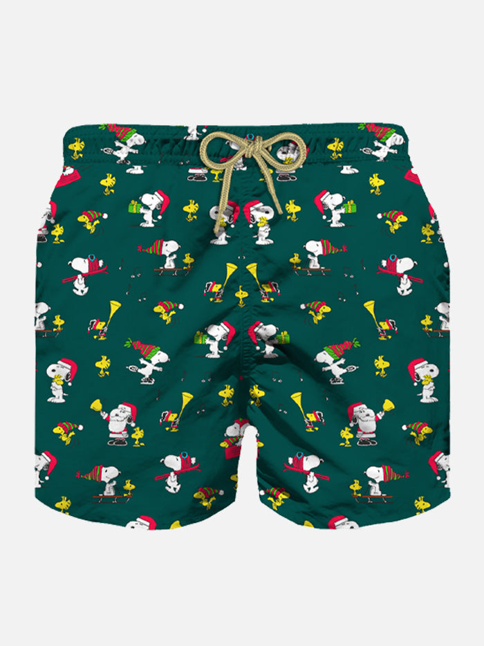 Man light fabric swim shorts with Snoopy Padel print | SNOOPY - PEANUTS™ SPECIAL EDITION - MC2 Saint Barth