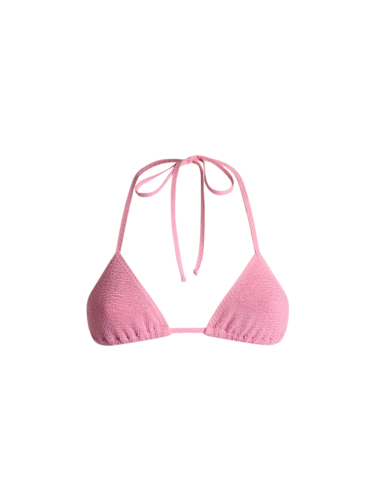 Woman pink crinkle triangle top swimsuit - MC2 Saint Barth