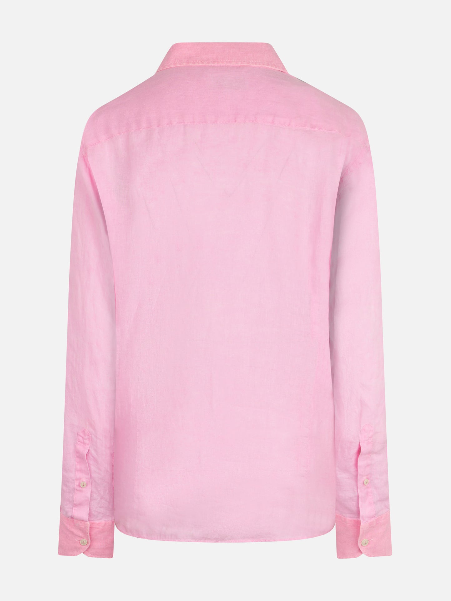 Man water color fluo pink linen Pamplona shirt - MC2 Saint Barth