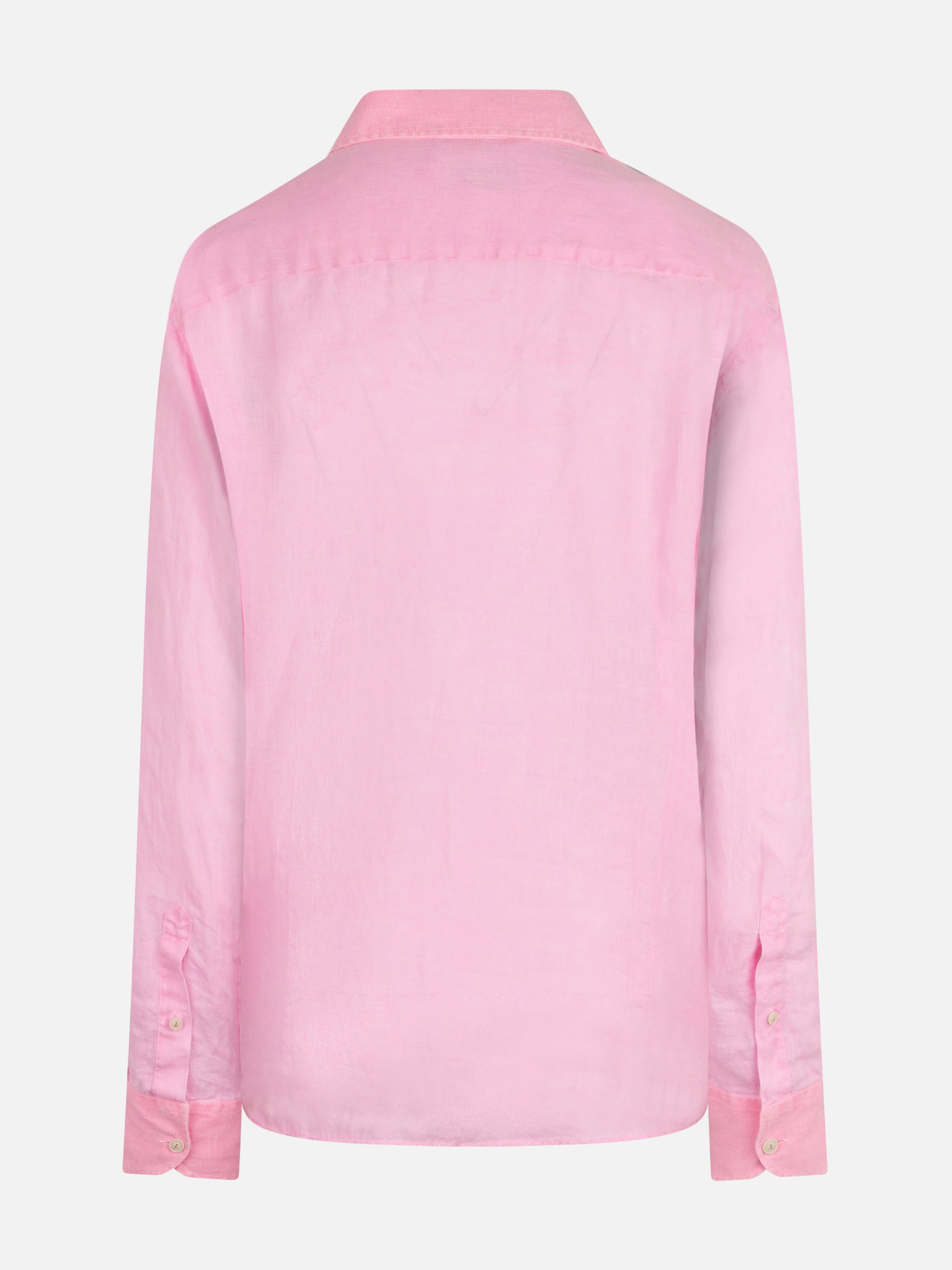 Man water color fluo pink linen Pamplona shirt - MC2 Saint Barth
