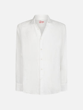 Man white linen shirt Pamplona - MC2 Saint Barth