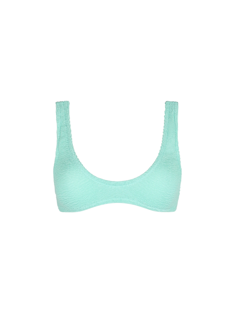 Woman sage green tiny crinkle bralette Pamy - MC2 Saint Barth