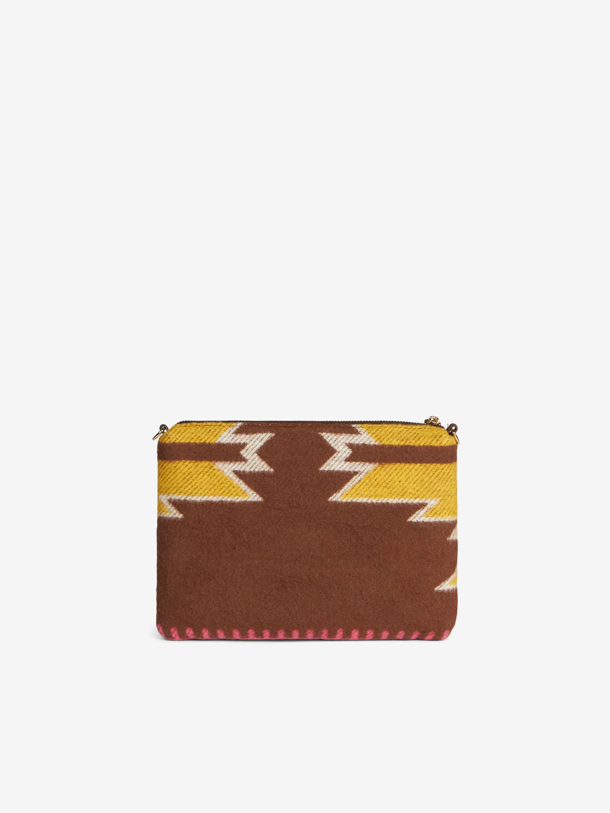 Parisienne blanket crossbody pouch bag with ethnic print - MC2 Saint Barth