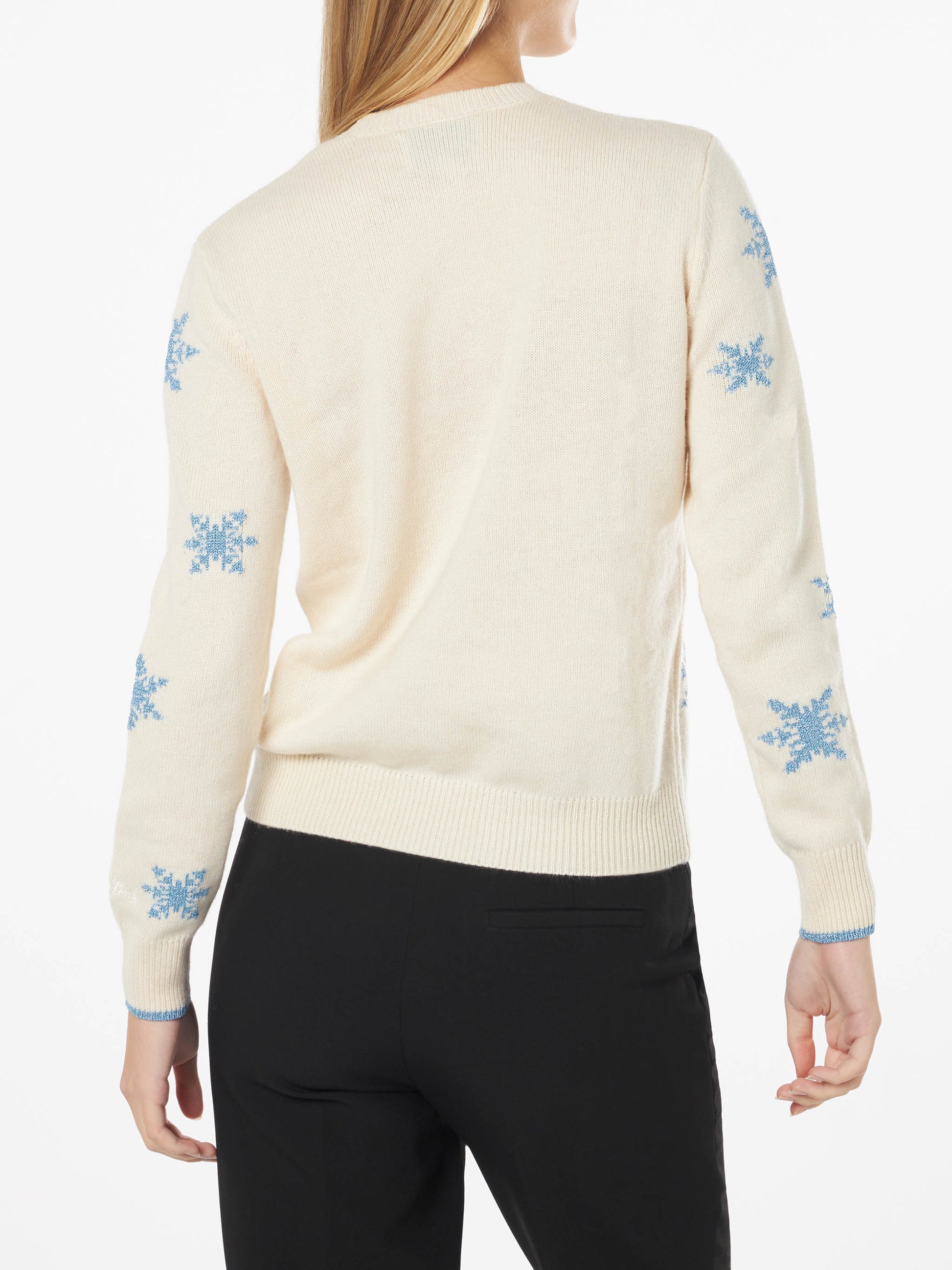 Woman crewneck sweater with Per Rompere il Ghiaccio embroidery - MC2 Saint Barth