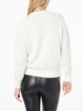 Damenpullover mit Snoopy- und Woodstock-Jacquard und Strass-Herz | SNOOPY PEANUTS™ SPECIAL EDITION