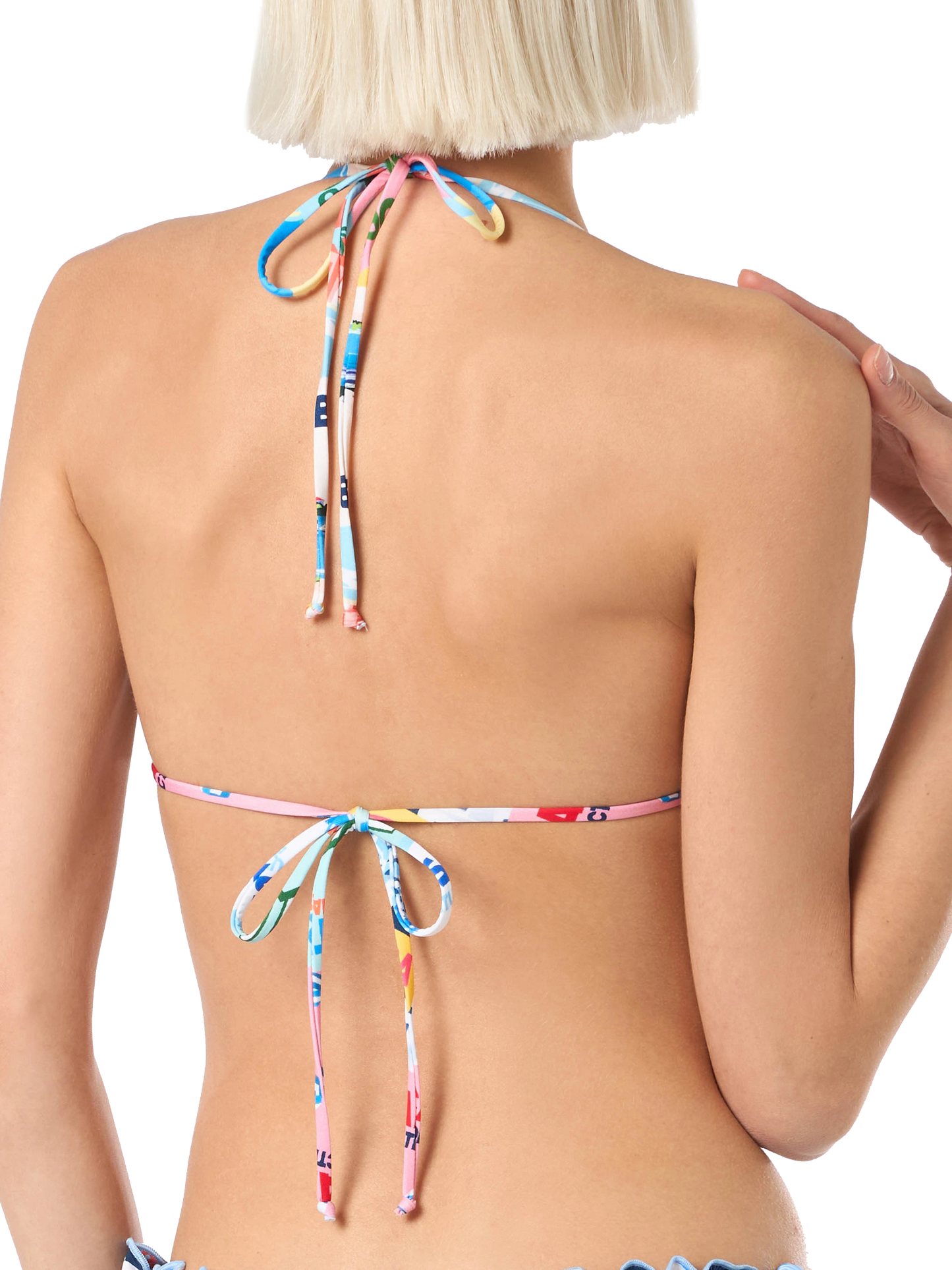 Bikini da donna classico Sarius a triangolo stampa cartolina