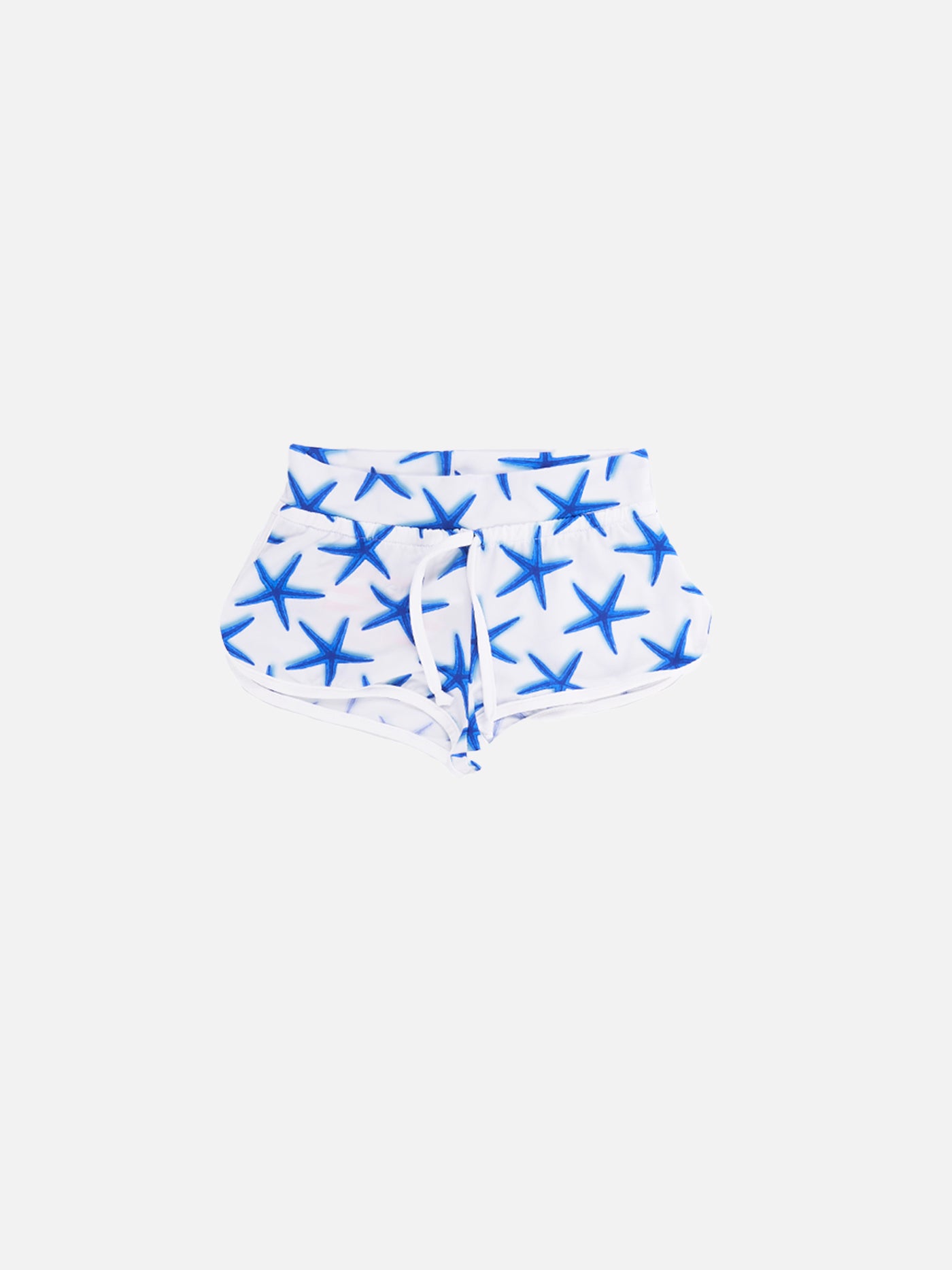 Light blue starfish print girl beach shorts - MC2 Saint Barth